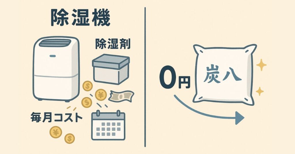 炭八は維持費がかからない