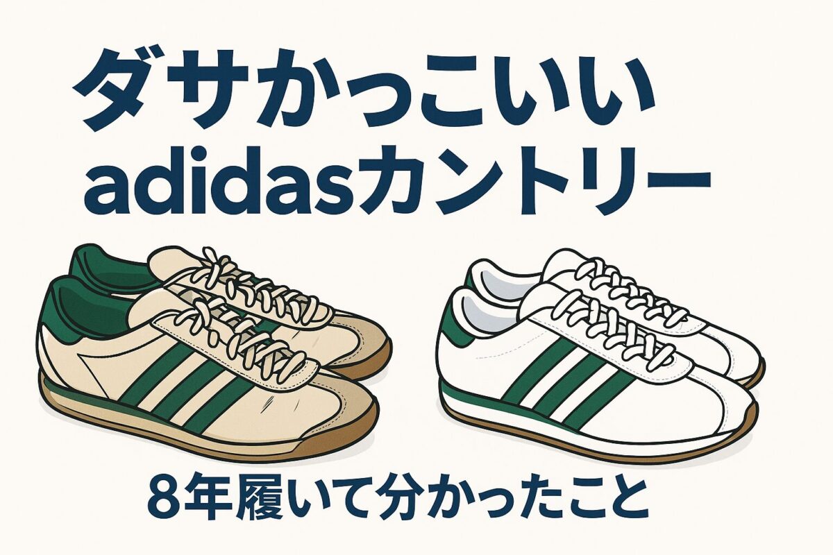 ダサかっこいい「adidasカントリー」8年履いて分かった3つのメリット