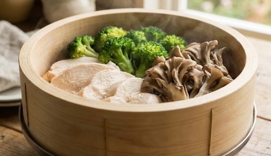 鶏むね肉 × ブロッコリー × まいたけ