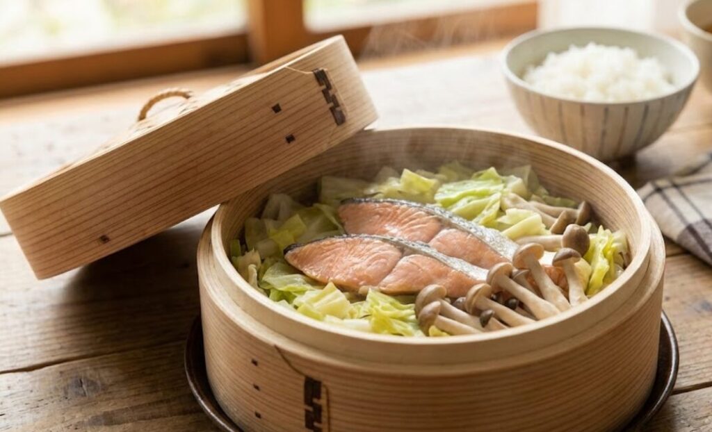 鮭(切り身) × キャベツ × しめじ