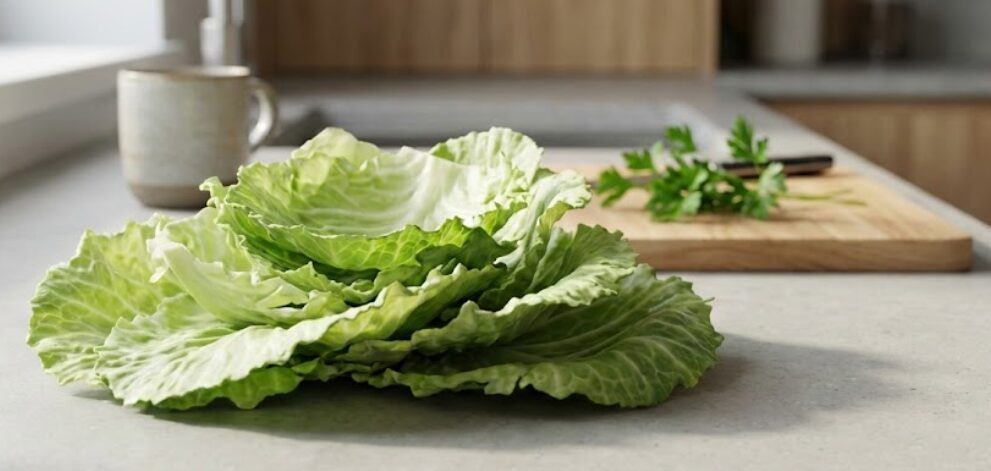 手でちぎったキャベツや、キッチンバサミで切った野菜