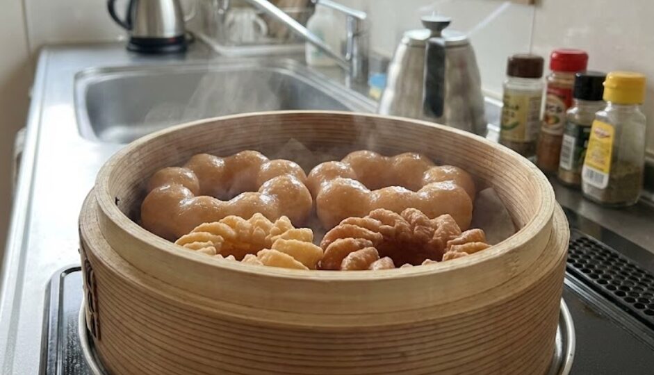せいろで蒸したミスタードーナツ