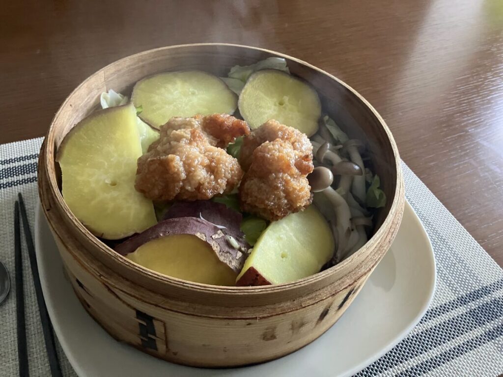 唐揚げとさつまいも