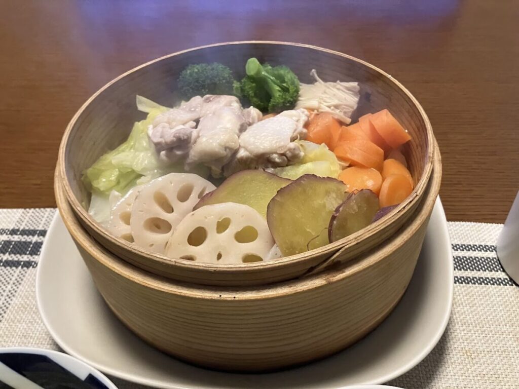 らでぃっしゅぼーやの野菜を使ったせいろ料理